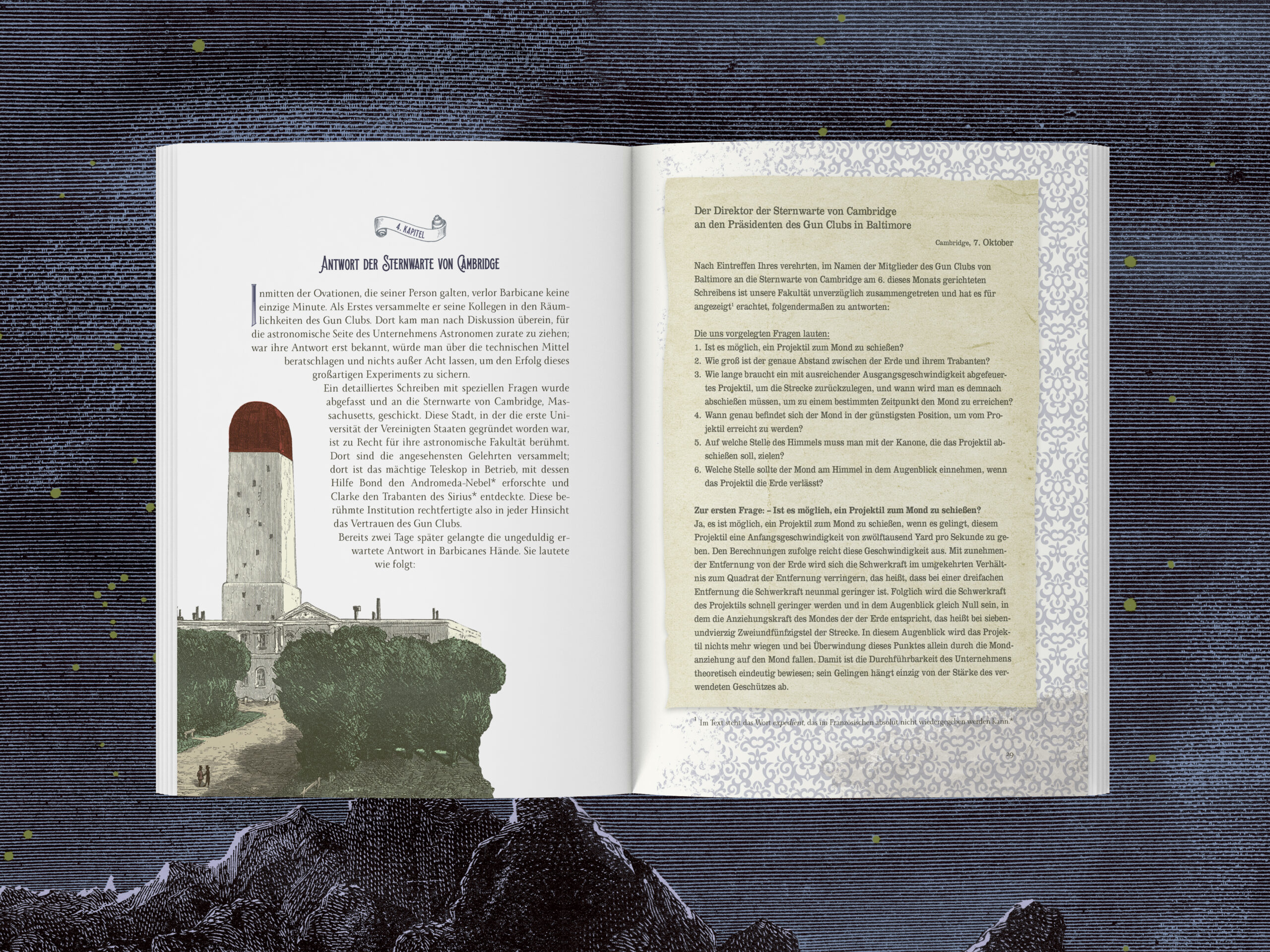 Jules Verne – Reise zum Mond, Innenseite