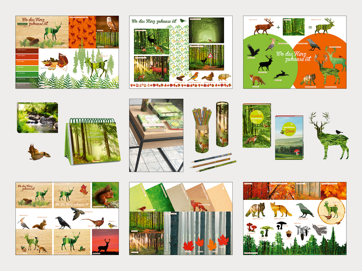 Albert Bartel Moodboard Heimat / Wo das Herz zuhauuse ist