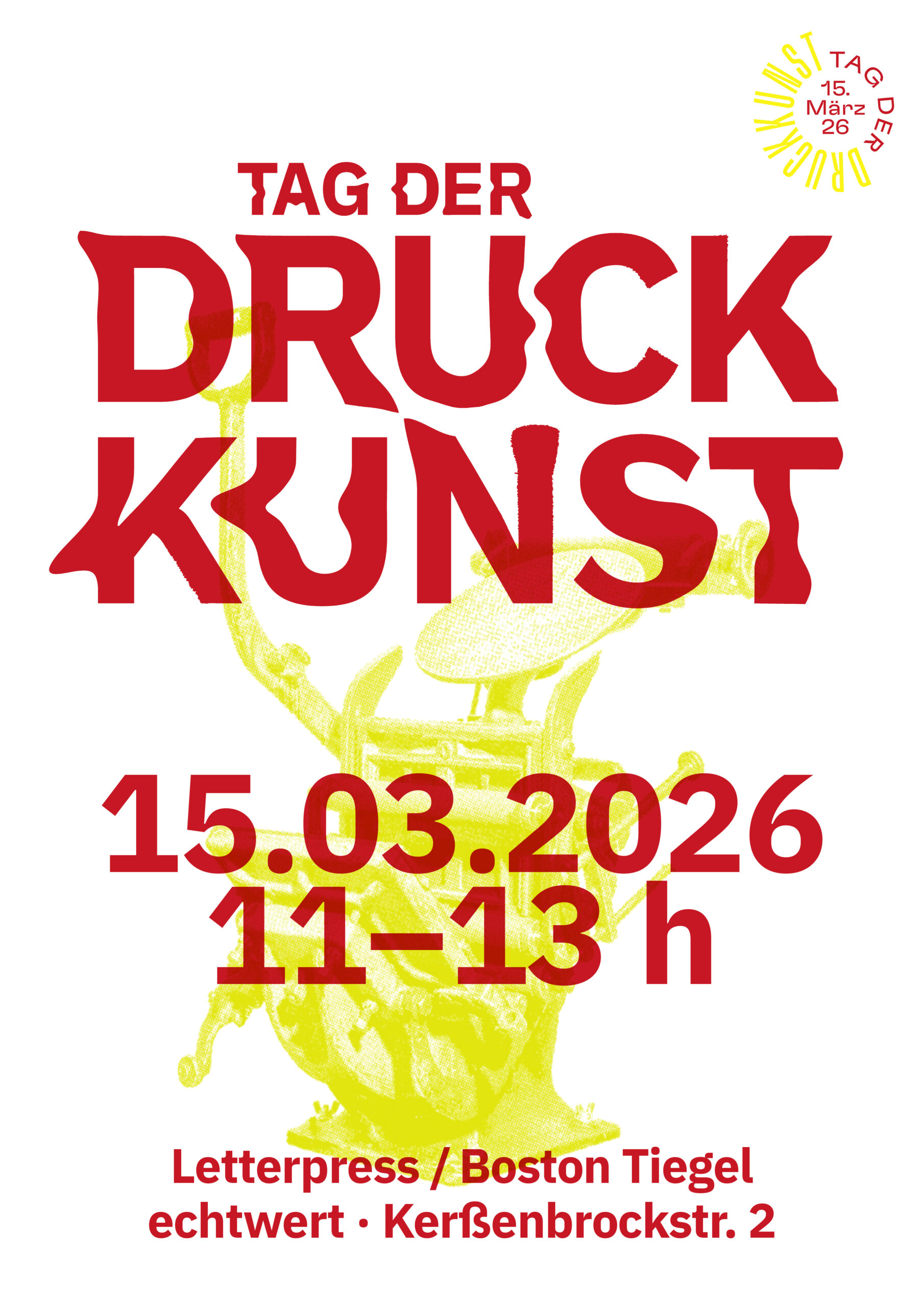 Albert Bartel, echtwert, Dag der Druckkunst, LEtterpress, Boston Tiegel