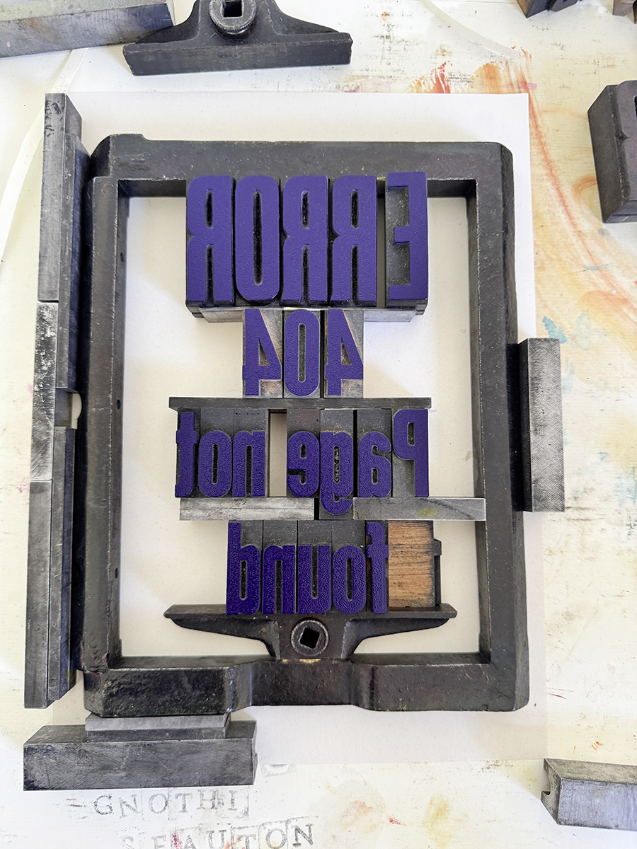 Albert Bartel Druckgrafik Letterpress Error 404
