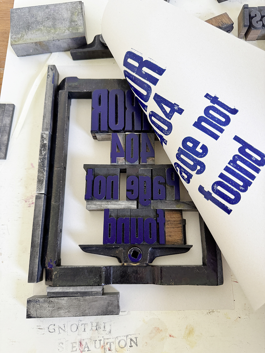 Albert Bartel Druckgrafik Letterpress Error 404