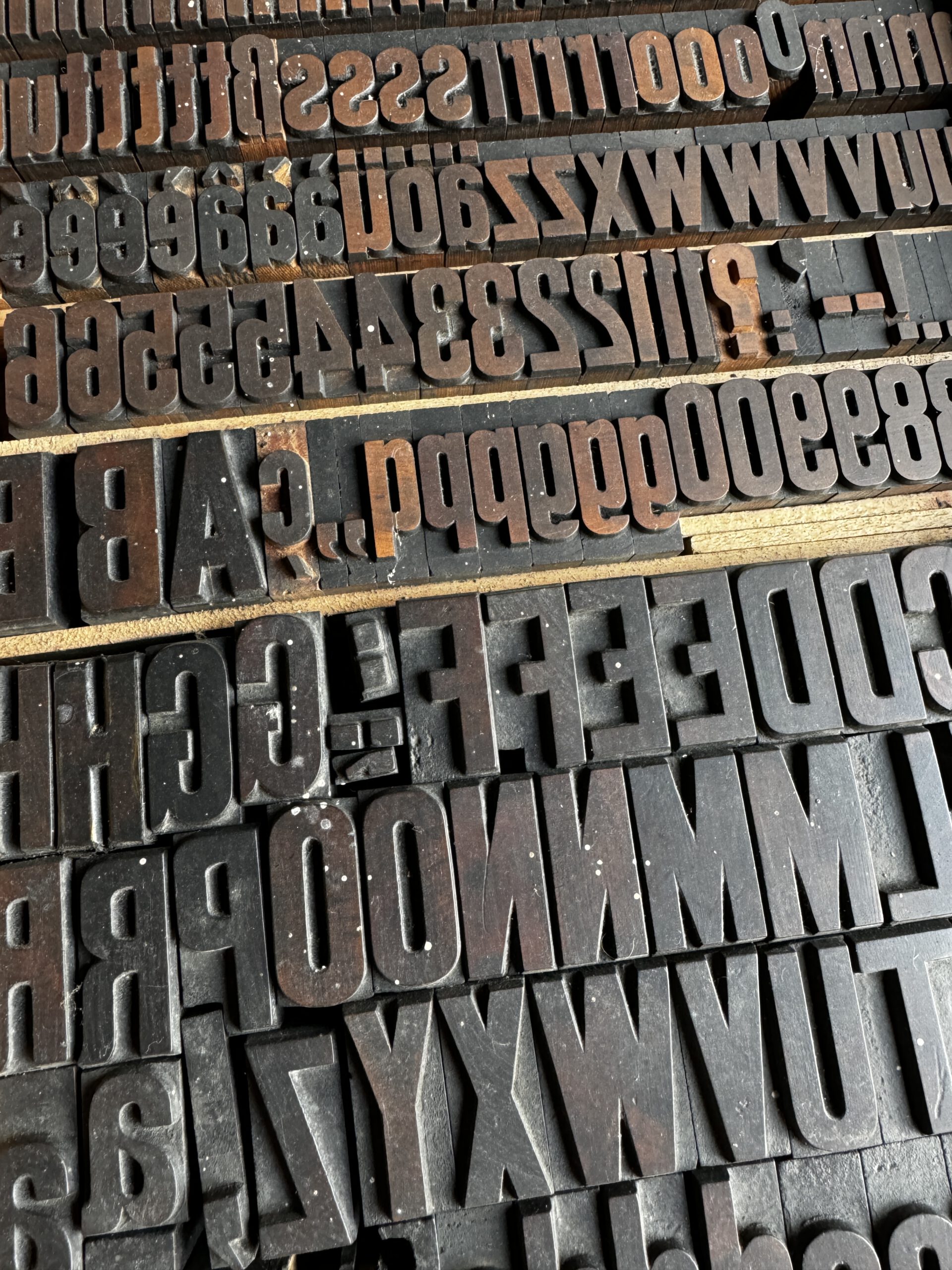 Albert Bartel Druckgrafik Letterpress Holzbuchstaben